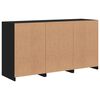 vidaXL Credenza con Luci LED Nera 123x37x67 cm