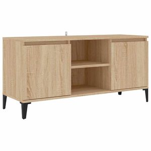 vidaXL Mobile TV con Gambe in Metallo Rovere Sonoma 103,5x35x50 cm
