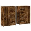 vidaXL Credenze 2 pz Rovere Fumo 60x31x84 cm in Legno Multistrato