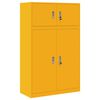 vidaXL Armadio 2 pz Giallo senape 90 x 40 x 145 cm Acciaio Bloccabile