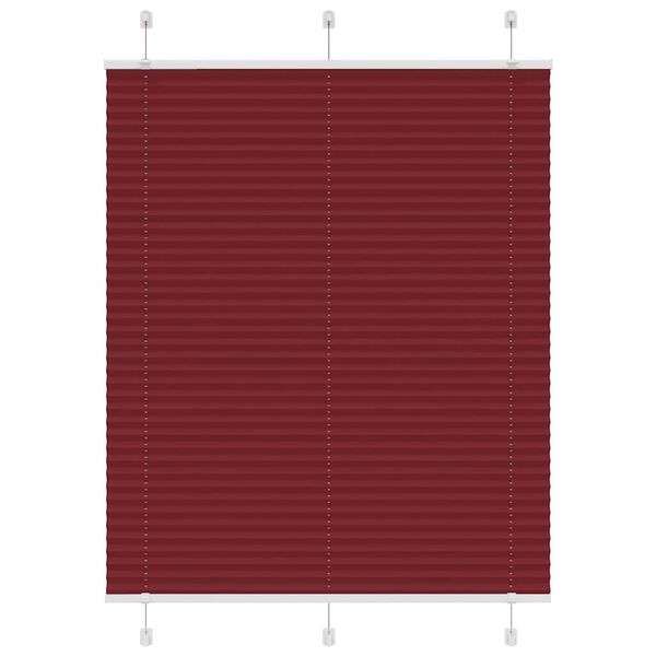 vidaXL Tenda Plissettata Rosso Bordeaux 110x150 cm Larghezza Tessuto