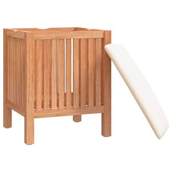 vidaXL Sgabello da Bagno 40,5x40x52 cm in Legno Massello di Noce