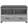 vidaXL Panca per ingresso con cuscino Grigio Sonoma 80 x 38 x 46 cm