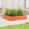 vidaXL Fioriera Giardino Marrone Cera 110x110x23cm Legno Massello Pino