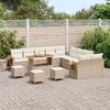 vidaXL Set Divano da Giardino con cuscino 14 pcs beige e panna