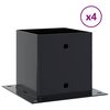 vidaXL Basi per Pali Quadrati 4pz 141x141mm Acciaio Verniciato Polvere