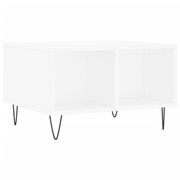 vidaXL Tavolino da Salotto Bianco 60x50x36,5 cm in Legno Multistrato