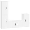vidaXL Set di Mobili Porta TV 4 pz Bianco in Legno Multistrato