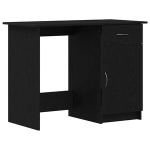vidaXL Scrivania Rovere Nero Legno ingegnerizzato 100 x 50 x 76 cm