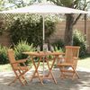 vidaXL Set da Pranzo per Giardino 3 pcs Marrone
