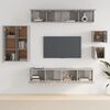 vidaXL Set Mobili Porta TV 8pz Grigio Sonoma in Legno Multistrato