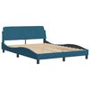 vidaXL Letto con Materasso Dover Blu 120x200 cm in Velluto