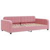 vidaXL Divano Letto Estraibile con Cassetti Rosa 90x200 cm Velluto