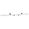 vidaXL Kit di ferramenta per porta scorrevole 152,4 cm Acciaio Bianco