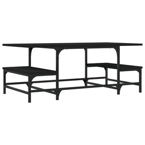vidaXL Tavolino da Salotto Nero 100x50,5x40 cm in Legno Multistrato