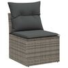 vidaXL Set Divano da Giardino 9 pcs Grigio polyrattan