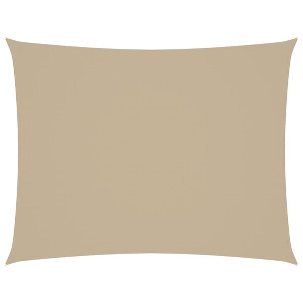 vidaXL Parasole a Vela Oxford Rettangolare 2,5x3,5 m Beige