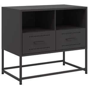 vidaXL Mobile TV Nero 68x39x60,5 cm in Acciaio