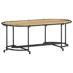 vidaXL Tavolino da Salotto 110x55x40 cm Legno Massello di Mango Grezzo