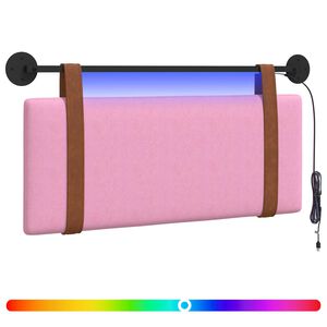 vidaXL Testiera sospesa Con luce LED Rosa PU Antico