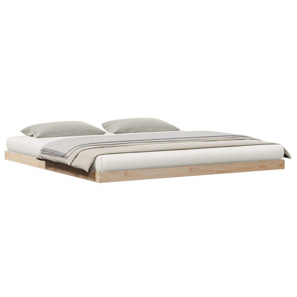 vidaXL Struttura letto a terra Naturale 213.5 x 104 x 9 cm