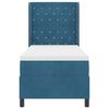 vidaXL Letto a molle con materasso con led Blu 80 x 200 cm Velluto