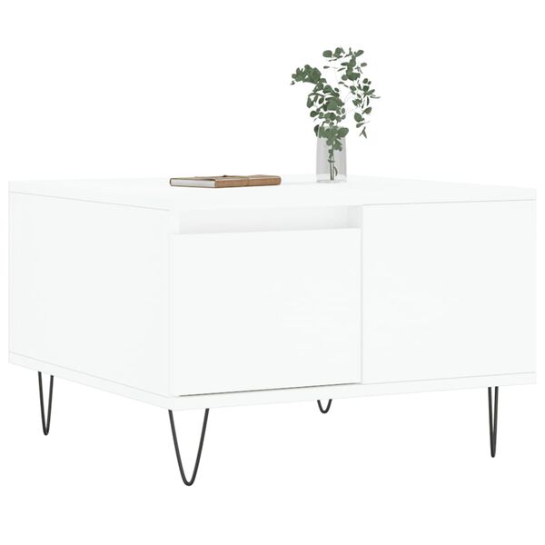vidaXL Tavolino da Salotto Bianco 55x55x36,5 cm in Legno Multistrato