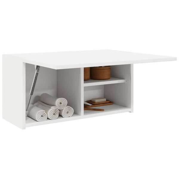 vidaXL Mobile da Bagno a Parete Bianco 60x25x30cm in Legno Multistrato