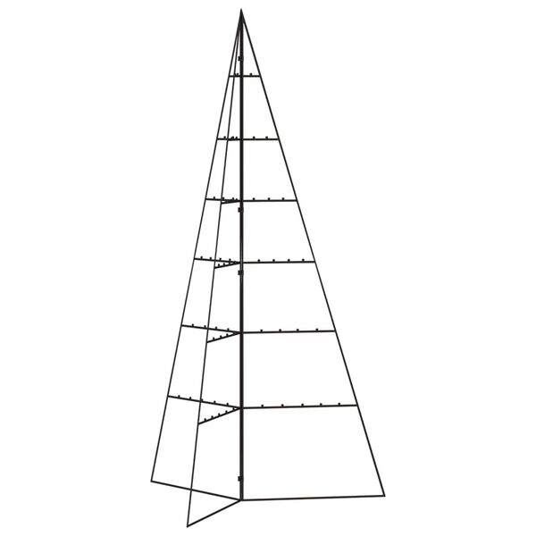 vidaXL Albero di Natale Decorativo in Metallo Nero 140 cm