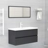 vidaXL Set Mobili da Bagno Grigio in Legno Multistrato