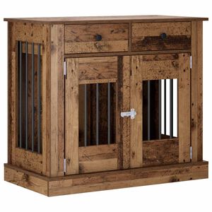 vidaXL Mobile da cassa per cani Legno antico 90 x 47,5 x 80 cm