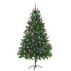 vidaXL Albero di Natale con 300 LED con supporto Verde 210 cm PE