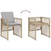vidaXL Set da Pranzo da Giardino 9 pz con Cuscini Beige in Polyrattan
