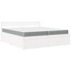 vidaXL Letto Cassetti e Materasso Bianco 200x200cm Legno Massello Pino