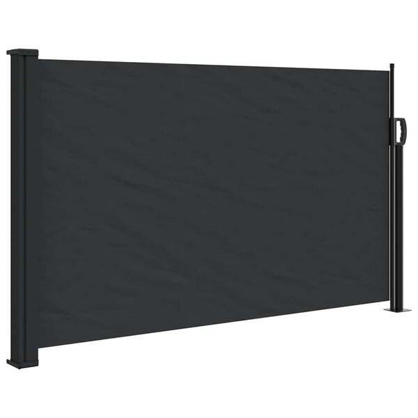 vidaXL Tenda da Sole Laterale Retrattile Nera 117x300 cm
