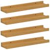 vidaXL Scaffale da parete 4 pcs Beige 40 x 9 x 3 cm Legno multistrato