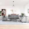 vidaXL Set di Divani 3 pz Grigio Chiaro in Tessuto