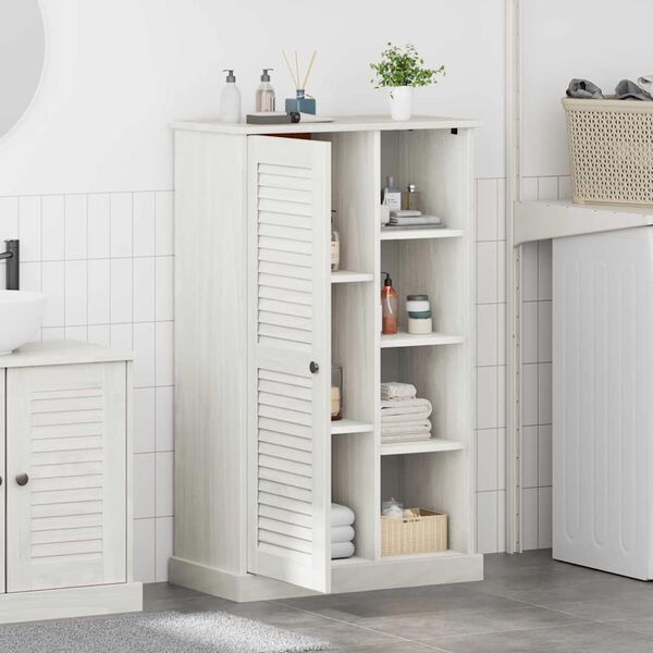 vidaXL Mobile da Bagno VIGO Bianco e Bianco Antico 68 x 34 x 110 cm