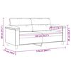 vidaXL Divano a 2 Posti Crema 140 cm in Tessuto Microfibra