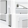 vidaXL Finestra da cantina "RISOR" 100x50 cm anta ribalta DIN sinistra bianca