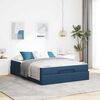 vidaXL Struttura letto con materasso con materasso 2 pcs Blu Tessuto