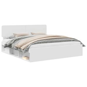 vidaXL Struttura del letto Bianco 200 x 200 cm Pino massello