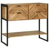 vidaXL Tavolo consolle con cassetto Marrone 90 x 35 x 80 cm
