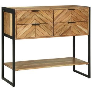 vidaXL Tavolo consolle con cassetto Marrone 90 x 35 x 80 cm