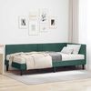 vidaXL Struttura Letto Angolare con Materasso 2 pcs Verde Velluto