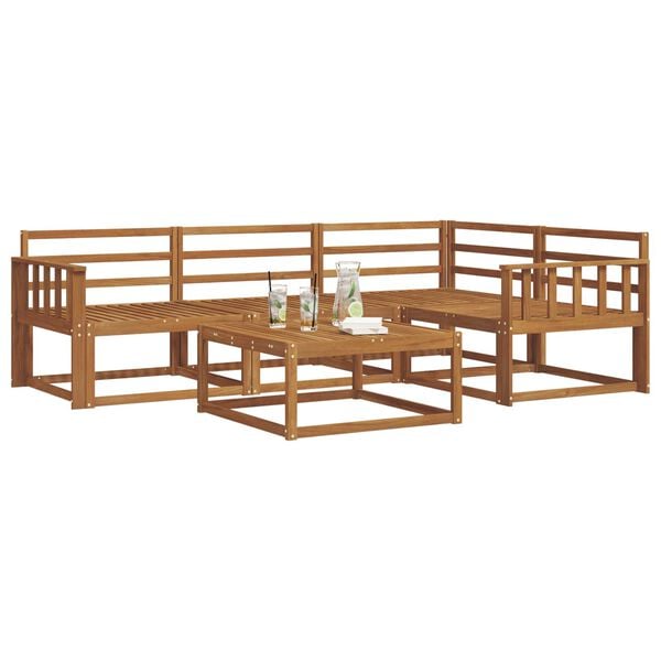 vidaXL Set di divani da esterno 5 pcs Naturale