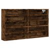 vidaXL Armadietto Vetrina Rovere Fumo 100x15x58 cm Legno Multistrato