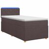 vidaXL Letto box spring con materasso Marrone Scuro 80 x 200 cm