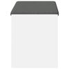 vidaXL Panca per ingresso con cuscino Bianco 83 x 38 x 45 cm