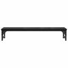 vidaXL Supporto per Monitor Rovere Nero 85 x 23 x 15,5 cm